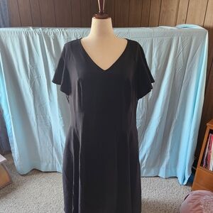 Lane Bryant Black Midi Dress